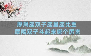 摩羯座双子座星座比重 摩羯双子斗起来哪个厉害